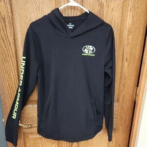 Under Armour Kids Black Hoodie with Neon Green Details